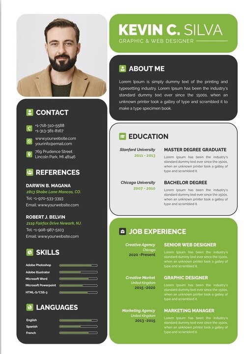 Curriculum vitae version cuadricula
