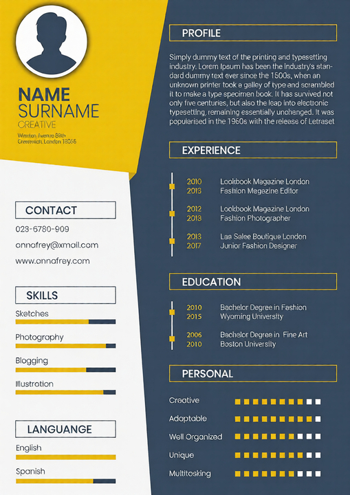 Curriculum estilo premium
